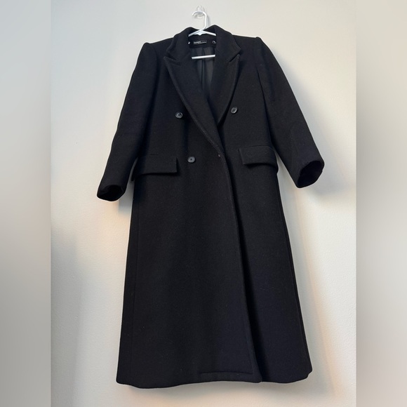 Vintage Coat Made in USA Harve Bernard Women’s Black Ember Wool Coat Sz 6 - Picture 3 of 14